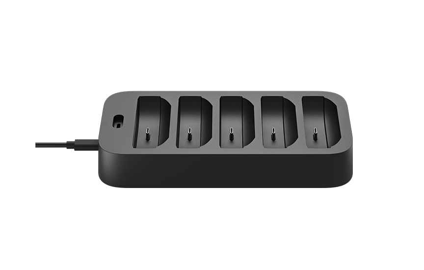 VIVE USB-C Dock (5 Ports), multi-port docking solution for charging standalone VR trackers from HTC VIVE.
